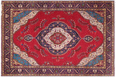 handmade Traditional Tabriz Red Blue Hand Knotted RECTANGLE 100% WOOL area rug 10 x 13