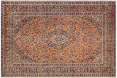 handmade Traditional Kashan Red Blue Hand Knotted RECTANGLE 100% WOOL area rug 10 x 13