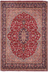 handmade Traditional Kashan Pink Blue Hand Knotted RECTANGLE 100% Wool Pile area rug 10x13