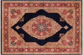 handmade Traditional Kirman Blue Red Hand Knotted RECTANGLE 100% WOOL area rug 9 x 12