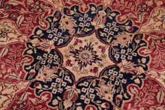 handmade Traditional Kirman Blue Red Hand Knotted RECTANGLE 100% WOOL area rug 9x12