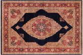 handmade Traditional Kirman Blue Red Hand Knotted RECTANGLE 100% WOOL area rug 9x12