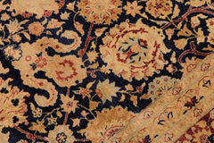 handmade Transitional Tabriz Blue Brown Hand Knotted RECTANGLE 100% WOOL area rug 9x12