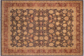 handmade Transitional Tabriz Blue Brown Hand Knotted RECTANGLE 100% WOOL area rug 9 x 12