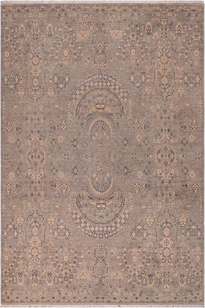 handmade Traditional Kafkaz Blue Gray Hand Knotted RECTANGLE 100% WOOL area rug 8 x 10