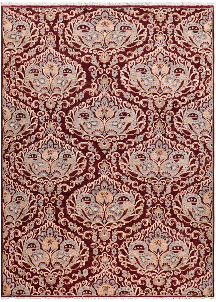 handmade Transitional Kafkaz Red Blue Hand Knotted RECTANGLE 100% WOOL area rug 8 x 10