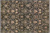 handmade Modern Kafkaz Gray Blue Hand Knotted RECTANGLE 100% WOOL area rug 7' x 9'