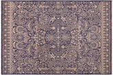 handmade Transitional Kafkaz Blue Gray Hand Knotted RECTANGLE 100% WOOL area rug 9' x 12'