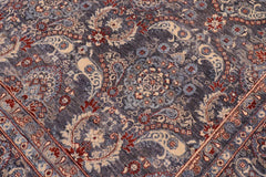 handmade Transitional Kafkaz Gray Blue Hand Knotted SQUARE 100% WOOL area rug 8 x 9