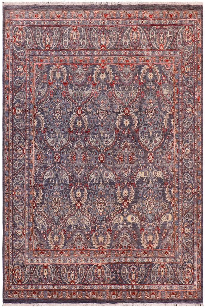 handmade Transitional Kafkaz Gray Blue Hand Knotted SQUARE 100% WOOL area rug 8 x 9