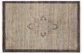 handmade Modern Kafkaz Gray Blue Hand Knotted RECTANGLE 100% WOOL area rug 5' x 7'