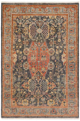 handmade Traditional Kafkaz Gray Rust Hand Knotted RECTANGLE 100% WOOL area rug 4 x 6