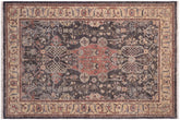 handmade Traditional Kafkaz Gray Tan Hand Knotted RECTANGLE 100% WOOL area rug 4x6