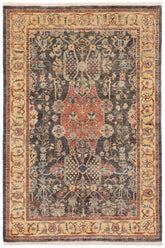 handmade Traditional Kafkaz Gray Tan Hand Knotted RECTANGLE 100% WOOL area rug 4 x 6