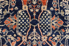 handmade Traditional Kafkaz Blue Rust Hand Knotted RECTANGLE 100% WOOL area rug 4 x 6