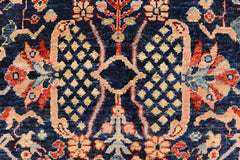 handmade Traditional Kafkaz Blue Tan Hand Knotted RECTANGLE 100% WOOL area rug 4 x 6