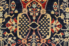 handmade Traditional Kafkaz Blue Tan Hand Knotted RECTANGLE 100% WOOL area rug 4 x 6