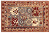 handmade Transitional Kafkaz Gray Red Hand Knotted RECTANGLE 100% WOOL area rug 5' x 6'