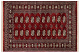 handmade Geometric Bokhara Red Gray Hand Knotted RECTANGLE 100% WOOL area rug 4X6