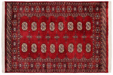 handmade Geometric Bokhara Red Blue Hand Knotted RECTANGLE 100% WOOL area rug 4X6