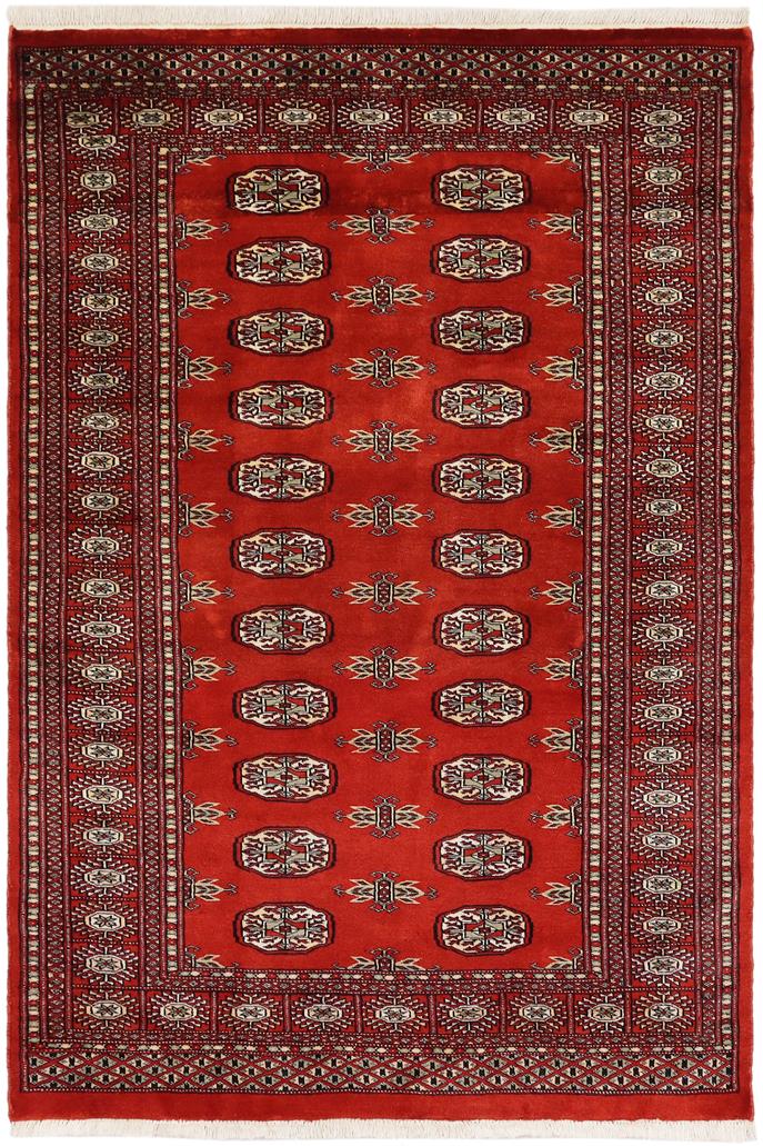 handmade Geometric Bokhara Rust Beige Hand Knotted RECTANGLE 100% WOOL area rug 4 x 6