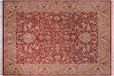 handmade Traditional Aness Red Tan Hand Knotted RECTANGLE 100% WOOL area rug 9x12