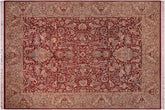 handmade Traditional Aness Red Tan Hand Knotted RECTANGLE 100% WOOL area rug 9x12