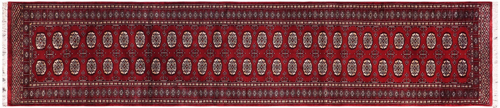 handmade Geometric Bokhara Red Beige Hand Knotted RECTANGLE 100% WOOL area rug 3X12
