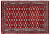 handmade Geometric Bokhara Red Gray Hand Knotted RECTANGLE 100% WOOL area rug 6X9
