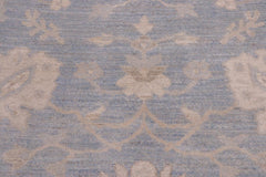 handmade Traditional Oushak Blue Beige Hand Knotted RECTANGLE 100% WOOL area rug 12 x 15