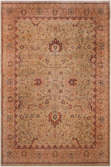 Traditional Kashan Tamika Taupe Brown Hand Knotted Area rugs 9 x 12