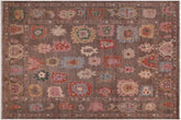 handmade Traditional Oushak Brown Blue Hand Knotted RECTANGLE 100% WOOL area rug 9' x 12'