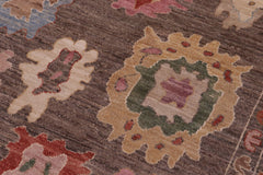 handmade Traditional Oushak Brown Blue Hand Knotted RECTANGLE 100% WOOL area rug 9' x 12'