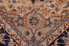handmade Traditional Tabriz Blue Orange Hand Knotted RECTANGLE 100% WOOL area rug 9 x 13