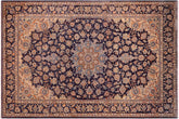 handmade Traditional Tabriz Blue Orange Hand Knotted RECTANGLE 100% WOOL area rug 9 x 13