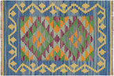 Tribal Turkish Drew Handwoven Kilim Wool Rug - 2'3'' x 3'3''