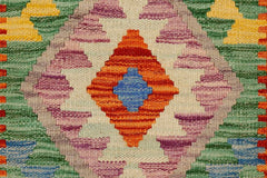 Flat Weave Kilim Antique Navaho Vintage handmade Geometric Kilim Rust Gray Hand-Woven Rectangle 100% Wool Area Rug 2x3