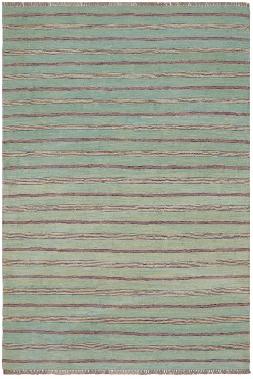 Flat Weave Kilim Antique Navaho Vintage handmade Modern Kilim Blue Purple Hand-Woven Rectangle 100% Wool Area Rug 5x7