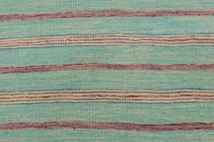 Flat Weave Kilim Antique Navaho Vintage handmade Modern Kilim Blue Purple Hand-Woven Rectangle 100% Wool Area Rug 5x7