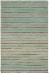 Flat Weave Kilim Antique Navaho Vintage handmade Modern Kilim Blue Purple Hand-Woven Rectangle 100% Wool Area Rug 5x7