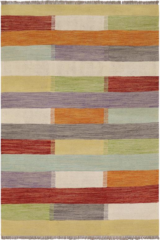 Flat Weave Kilim Antique Navaho Vintage handmade Modern Kilim Beige Gray Hand-Woven Rectangle 100% Wool Area Rug 3x5