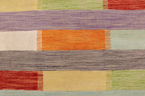 handmade Modern Kilim Beige Gray Hand-Woven RECTANGLE 100% WOOL area rug 3x5