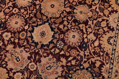 handmade Transitional Tabriz Maroon Tan Hand Knotted RECTANGLE 100% WOOL area rug 9x12