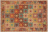 handmade Geometric Balouchi Red Beige Hand Knotted RECTANGLE 100% WOOL area rug 4x6