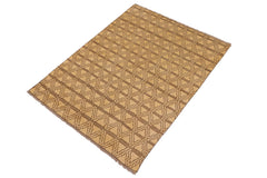 handmade Modern Balouchi Beige Brown Hand Knotted RECTANGLE 100% WOOL area rug 4x6