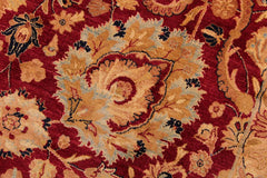 Vintage Persian Anmol Agra Jillian Red/Blue Wool Rug - 9'0'' x 12'3''
