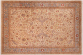 handmade Traditional Agra Ivory Lt. Blue Hand Knotted RECTANGLE 100% WOOL area rug 9 x 12