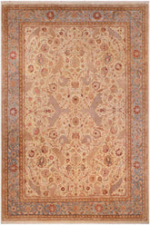 Traditional Agra Dorothea Ivory Lt. Blue Hand Knotted Area rugs 9 x 12