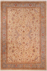 Traditional Agra Dorothea Ivory Lt. Blue Hand Knotted Area rugs 9 x 12