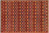 handmade Modern Balouchi Red Blue Hand Knotted RECTANGLE 100% WOOL area rug 3x5
